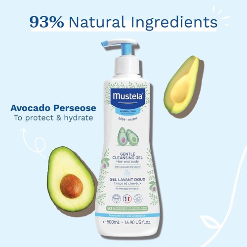 Mustela Baby Gentle Cleansing Gel- Hair & Body 16.9 Fl Oz - (B334) - Picture 4 of 5