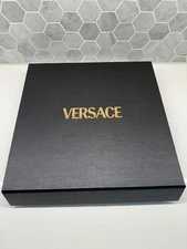 Versace 12”x12”x2" Empty Black GIFT BOX Logo For Shirt/Scarf/Sweater/Underwear