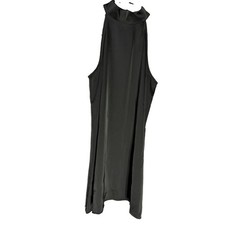 Express Dress Womens Small Tall Black High Neck Halter Sleeveless Evening