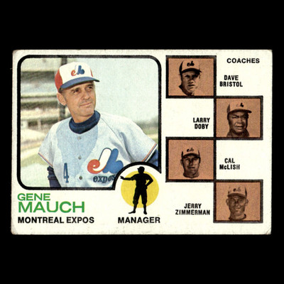 Gene Mauch #377 1973 Topps Montreal Expos Baseball Card MLB EX