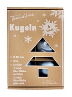 Trendline Weihnachtskugeln Aus Glas Ø 8 Cm Sky Blue 6 StüCk Weihnachtskugel