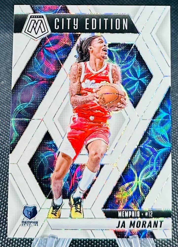 2024-25 Panini Mosaic International White Scope Prizm Ja Morant #'d 18/25 #281