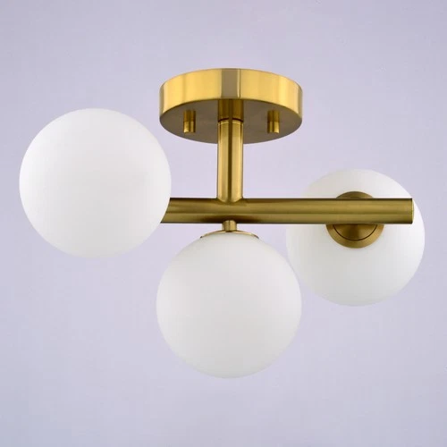 Vaxcel Lighting C0318 Graham 3 Light 13"W Semi-Flush Ceiling - Gold - Picture 2 of 9