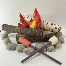 Crate & Barrel Kids Campfire Plush Playset Land Of Nod Creative Play Pretend Set