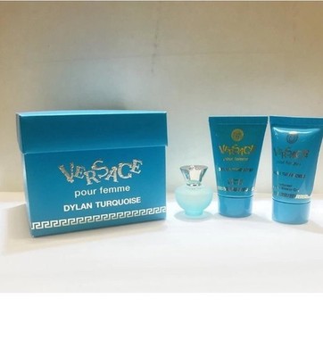 Versace Dylan Turquoise 3pc Mini Gift Set For Women New In Box