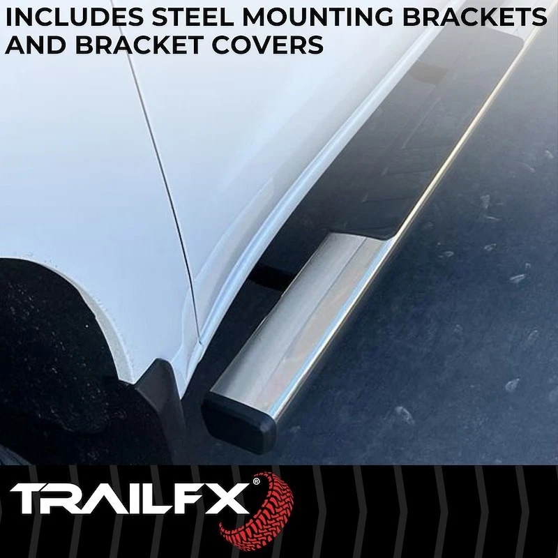 TrailFX A4001S 4" Trapezoid Side Step Nerf Bar For 2007-2018 Silverado 1500 NEW - Image 4 of 4