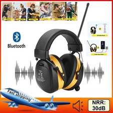 FM Radio Headphones with Digital Display 30dB FM Hearing Protection Earmuffs