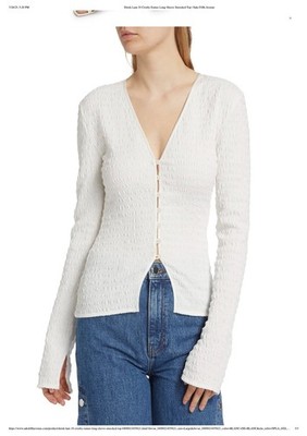Derek Lam 10 Crosby White Jacquard Knit Top Size Medium NWT