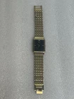 Vintage Seiko Watch 5Y30-5189 Gold Tone Tank  Black Dial Untested Repair Or Part