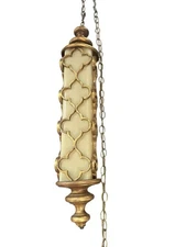 Swag Lamp Hanging Light Hollywood Regency Mid Century Modern Long Pendant