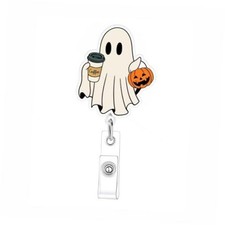 Halloween Badge Reel Retractable Ghost Nurse Badge Reels for Halloween01