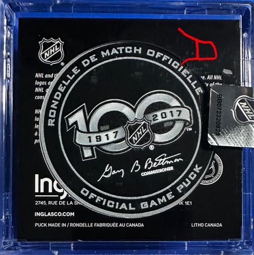 2017-18 (ERROR) NHL Detroit Red Wing Official Game Puck (2018-front & 2017 back) - Bild 2 von 2