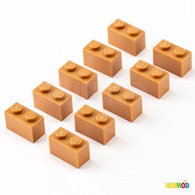 Lot of 10 Genuine LEGO Medium Nougat 1x2 3004 Building Bricks Blocks Parts NEW