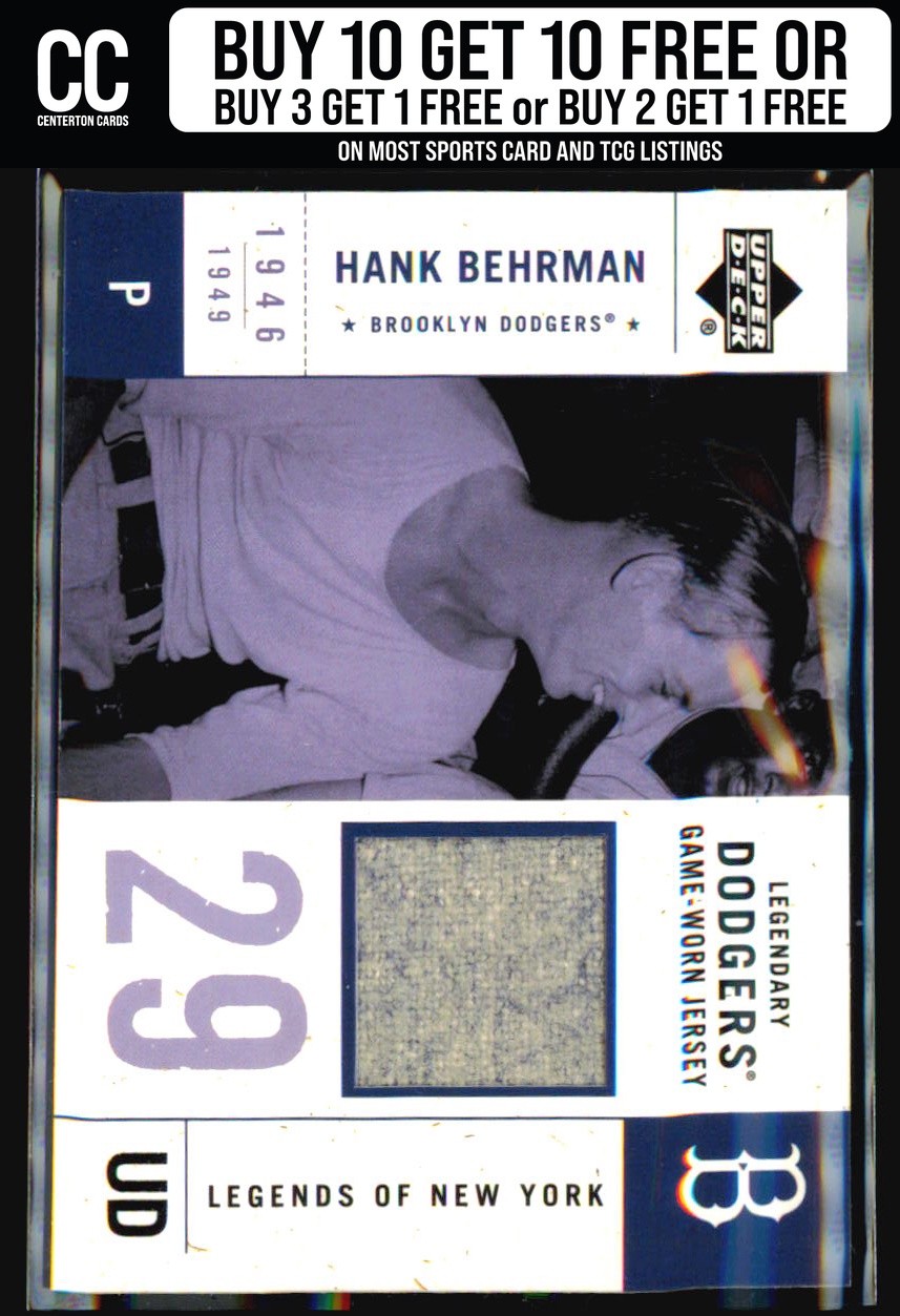 Hank Behrman 2001 Upper Deck Legends of New York #LDJ-HB Game Worn Jerseys