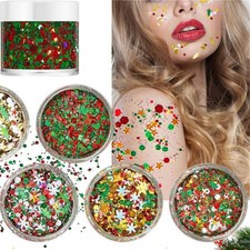 Body Face Hair Lip Glitter Gel Christmas Carnival Rave Makeup Sequin Glitter Gel