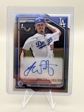 2024 Bowman Chrome Justin Wrobleski 1st Refractor Auto /499 #CPA-JWR LA Dodgers