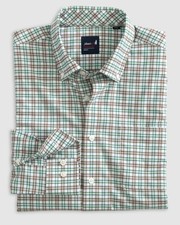johnnie-O Wallace Performance Button Up Shirt Haze Size L