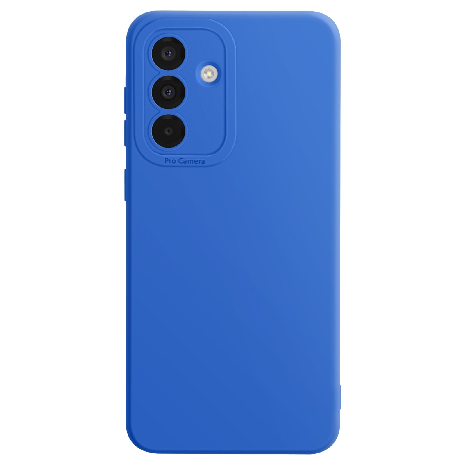 Coque Galaxy A56 silicone bleu avec protection renforcée du bloc caméra