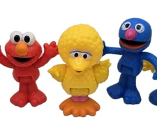 Sesame Street Neighborhood Friends Set 9 Toy Action Figures Posable Cake Toppers