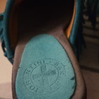 Florentini + Baker Women's Blue Suede Closed Toe Fringe Studded Mules US 9 — photo 6