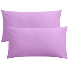 Microfiber King Pillow Covers 2pc, Wrinkle Resistant, 20x36, Purple