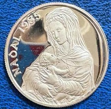 1985 Andorra Large Proof Silver 20 Diners