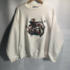 Vintage Looney Tunes Sweatshirt L Golf Sweater Bugs Bunny Foghorn Leghorn Taz