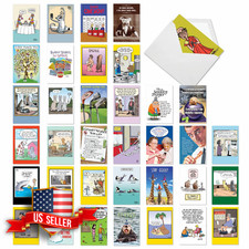 NobleWorks 36 Funny Birthday Cards Variety Pack Adult Humor Assortment
