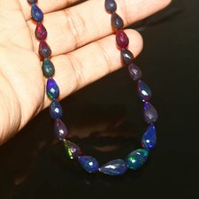 Top Quality Opal Bead Faceted Teardrop Opal Bead Blue Opal Bead Gift for Dad 412