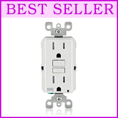 #ad Weather Resistant GFCI Outlet 15A Self White $44.95