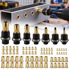77PCS Carbon Steel Rivet Nut Tool Set, Rivet Nut Mandrel Set M3-M12