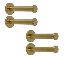 4 PCS Wall Mount Hook Single Bath Towel Heavy Duty Stainless Steel Fits 4 Inch