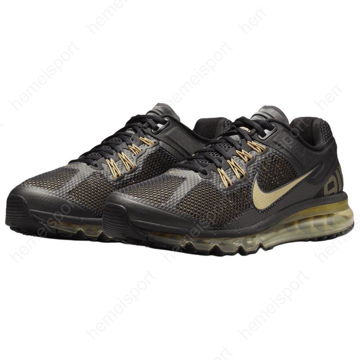 Nike Air Max 2013 Black Flat Gold HQ1927-001 | eBay