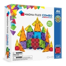 46-Piece Magnetic Building Set for Creative Construction and Learning Activities