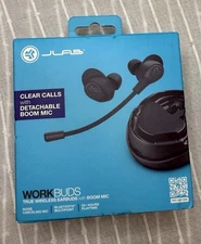 Jlab Workbuds True Wireless Earbuds W/ Detachable Boom Mic NIB