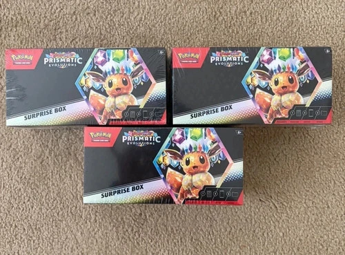 Pokemon TCG - Scarlet & Violet - Prismatic Evolutions Surprise Box x3