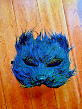 Furry Animal Masks Fox Wolf Mask Cosplay Costumes Masquerade Half Mask-Black