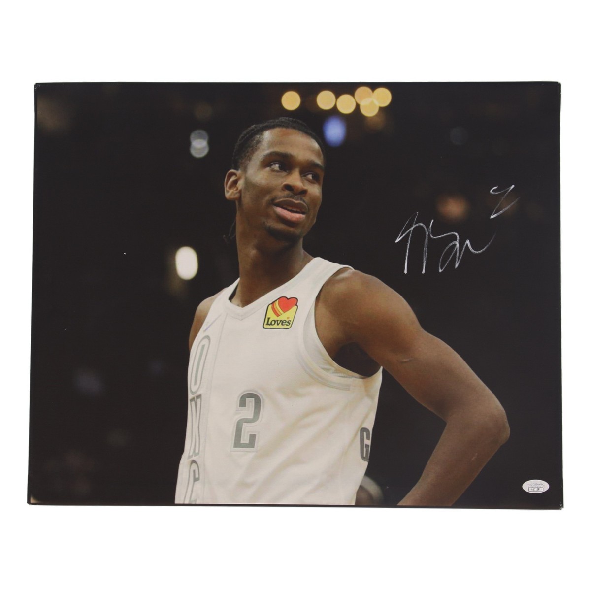 Shai Gilgeous-Alexander Signed Autographed 16x20 Canvas MVP