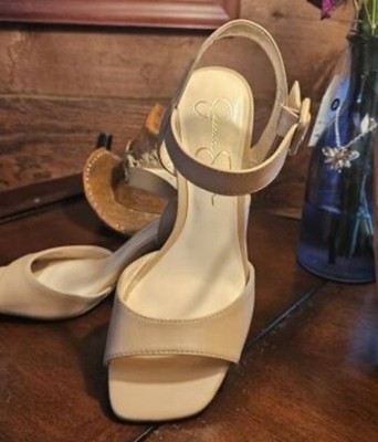 Jessica Simpson Beige Tan Strappy Heels Size 8