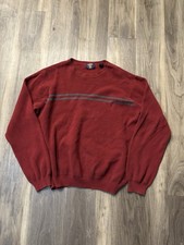 Arrow Red Sweater Crewneck Mens Long Sleeve Red Size Large