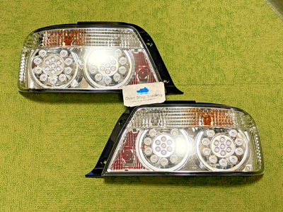 パーツ S-MX CLEAR TAIL LAMP 196(RH1.2) 1996-2001 Toyota Chaser JZX100 Clear Chrome LED Tail Light Lamp