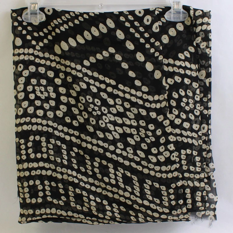 Black and Beige Spotted Chiffon Fabric 44" x 3+ yards - Image 2 of 4