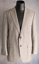 Brooks Brothers Saxxon 1818 Madison Men's Sport Coat Size 41R Windowpane Tan