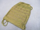 Highland Tactical Drawstring Backpack Tan MOLLE Webbing Padded Back