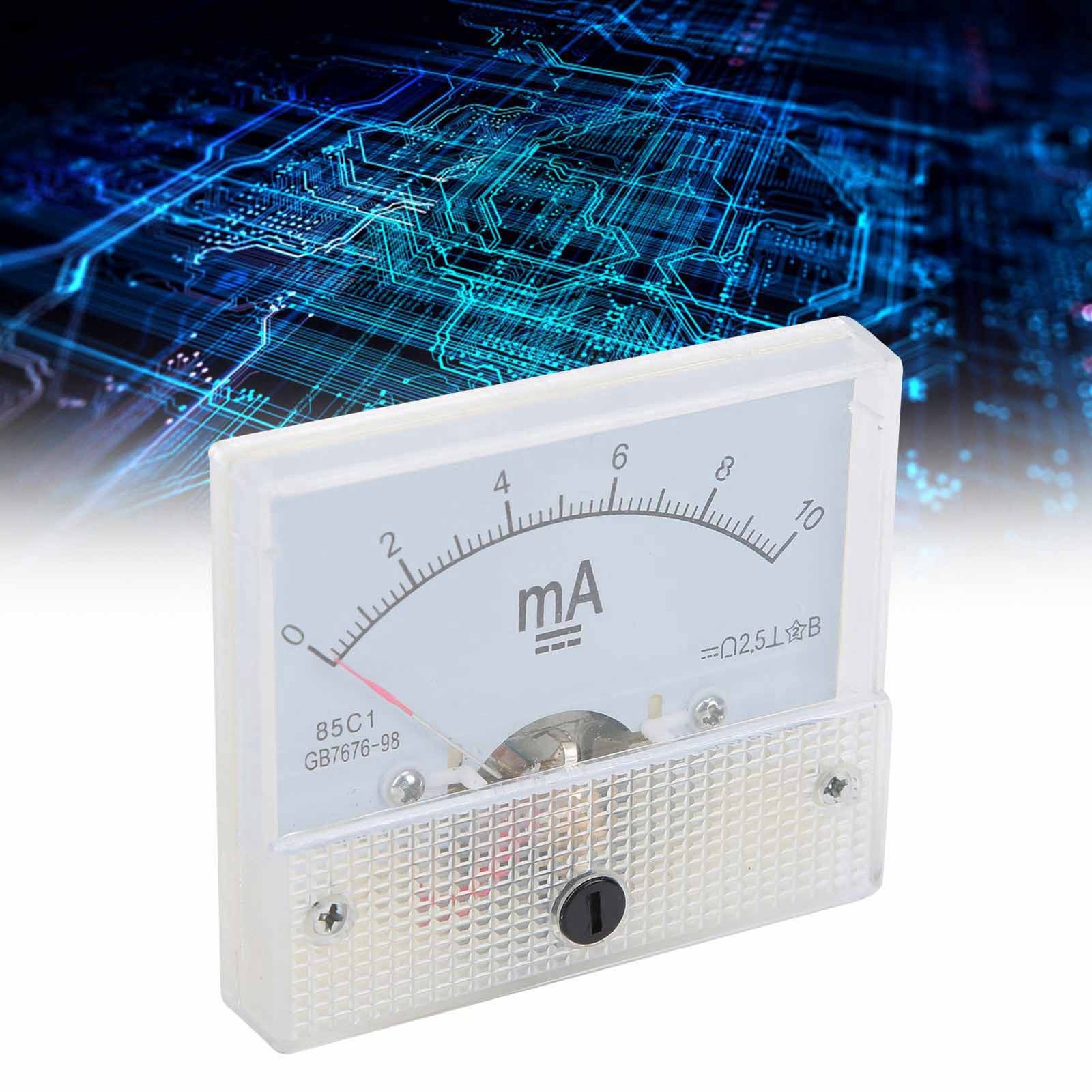 85C1 DC 0-10MA Pointer Ammeter Head Ampere Meter Panel Current Measuring