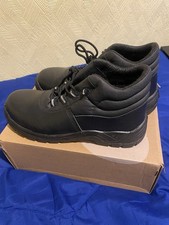 Black Size 8.5 Safety Work Boots Leather