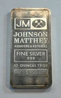 10 Ounce Silver Bar -  Johnson Matthey   -   free shipping!