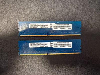 GENUINE RAMAXEL LAPTOP MEMORY 4GbPC4-2666V-UCO-11 rMUA5120ME86H9F-2666 x2!!