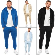 Mens Enzo Full Tracksuit Set Gym Hoodie Joggers Casual Winter Top Bottoms