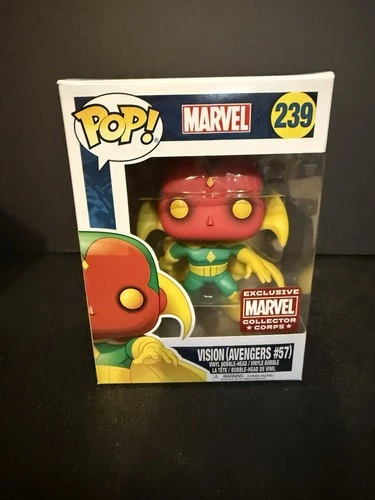 FUNKO POP ! VISION AVENGERS 239 MARVEL COLLECTOR CORPS P01
